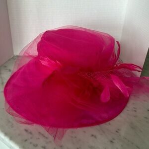 Fuchsia Hot Pink Party Hat Organza